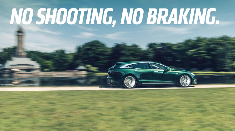 Illustration for article titled This Tesla Model S Shooting Brake Is Beautiful But Not A Shooting Brake